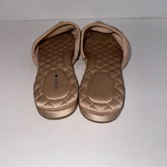 Birdies The Dove In Petal Gold and Silver Sequin Sparkly Pointed Toe Mules Sz 7 - Picture 7 of 7